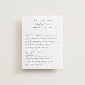 Letterpress Direction Cards