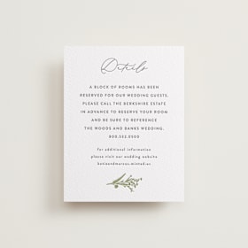 Letterpress Direction Cards