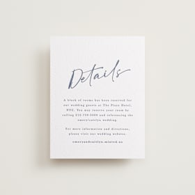 Letterpress Direction Cards
