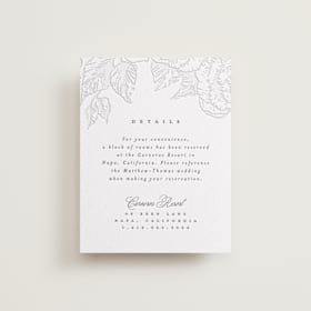 Letterpress Direction Cards