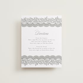 Letterpress Direction Cards