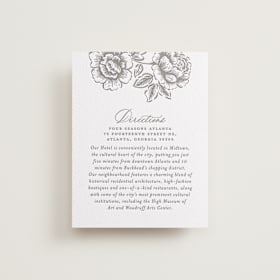 Letterpress Direction Cards