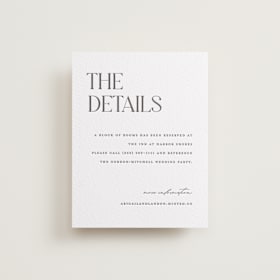 Letterpress Direction Cards