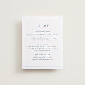 Letterpress Direction Cards