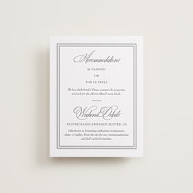 Letterpress Direction Cards