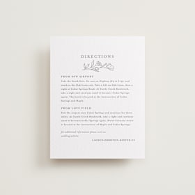 Letterpress Direction Cards