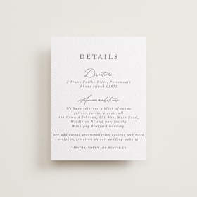 Letterpress Direction Cards
