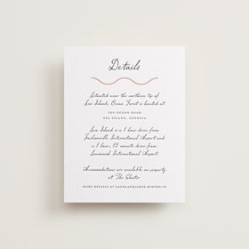 Letterpress Direction Cards
