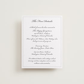 Letterpress Direction Cards