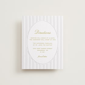 Letterpress Direction Cards