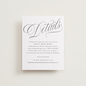 Letterpress Direction Cards