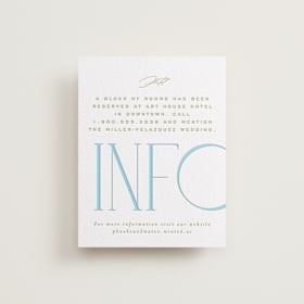 Letterpress Direction Cards