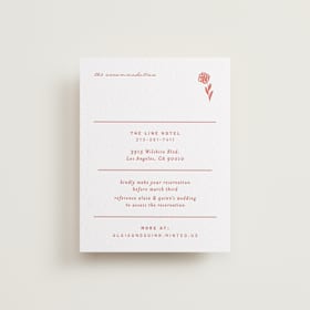 Letterpress Direction Cards