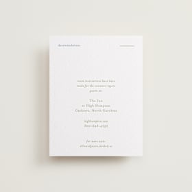 Letterpress Direction Cards