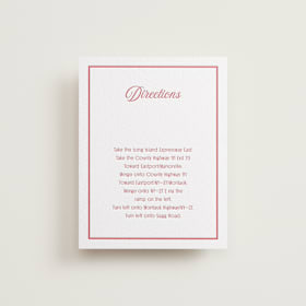Letterpress Direction Cards