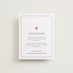 Letterpress Direction Cards