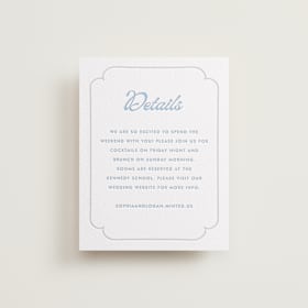 Letterpress Direction Cards