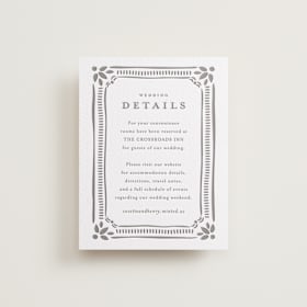 Letterpress Direction Cards