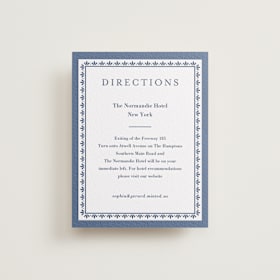 Letterpress Direction Cards