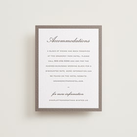 Letterpress Direction Cards