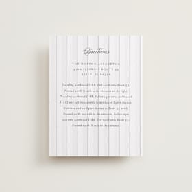 Letterpress Direction Cards