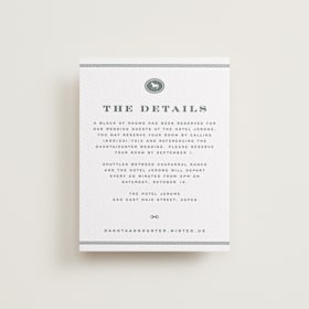 Letterpress Direction Cards