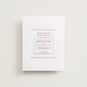 Letterpress Direction Cards