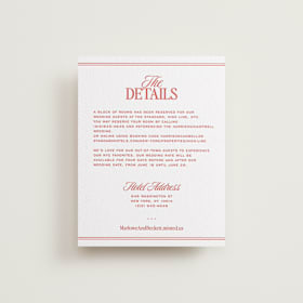 Letterpress Direction Cards