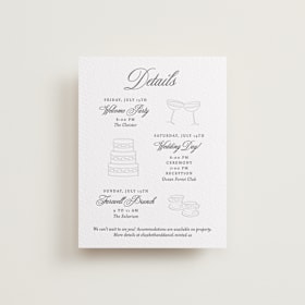 Letterpress Direction Cards