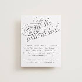Letterpress Direction Cards