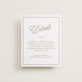 Letterpress Direction Cards