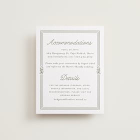 Letterpress Direction Cards