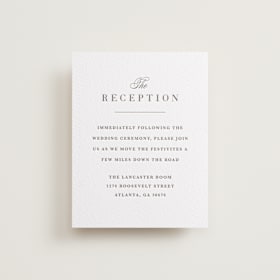 Letterpress Reception Cards