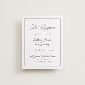 Letterpress Reception Cards
