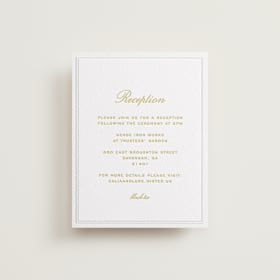 Letterpress Reception Cards