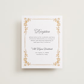 Letterpress Reception Cards