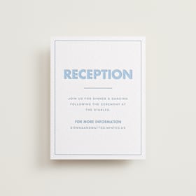 Letterpress Reception Cards