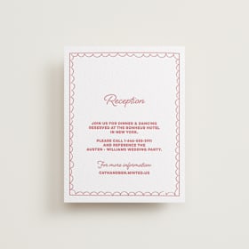 Letterpress Reception Cards