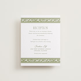 Letterpress Reception Cards
