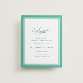 Letterpress Reception Cards