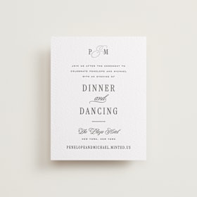 Letterpress Reception Cards