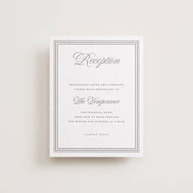 Letterpress Reception Cards