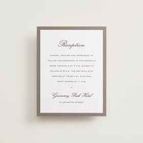 Letterpress Reception Cards