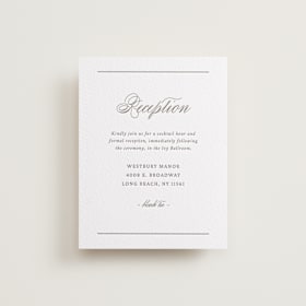 Letterpress Reception Cards