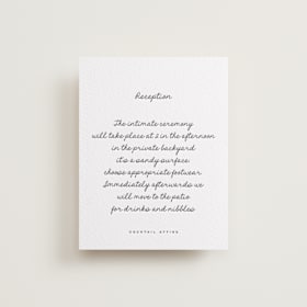 Letterpress Reception Cards