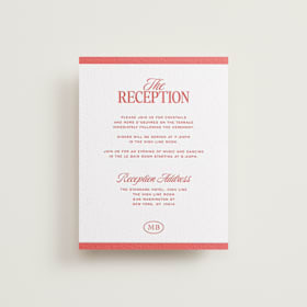 Letterpress Reception Cards
