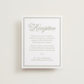 Letterpress Reception Cards