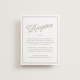 Letterpress Reception Cards
