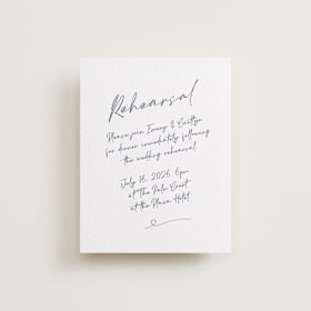 Letterpress Rehearsal Dinner Cards