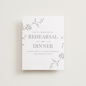 Letterpress Rehearsal Dinner Cards